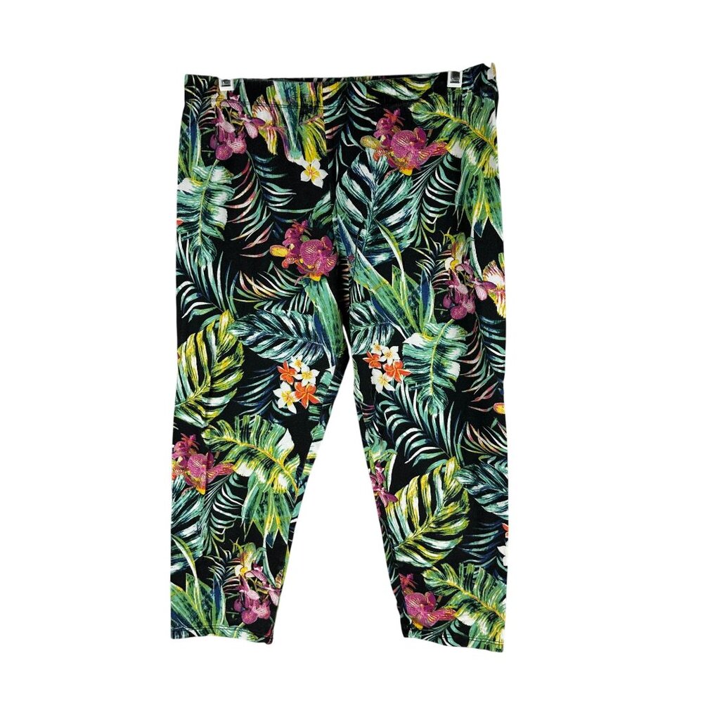 No Boundaries Womens Tropical Print Leggings L/G (11-13)